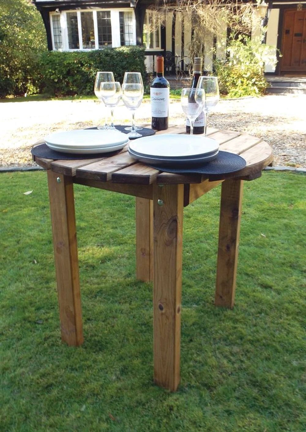 Charles Taylor Trading Circular BBQ Garden Table FSC Wood - Uncategorized Garden Table