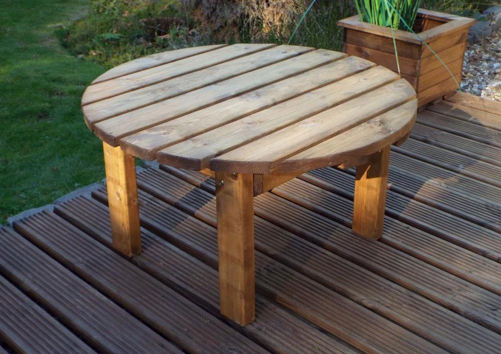 Charles Taylor Trading Circular Coffee Table FSC Wood - Uncategorized Garden Table
