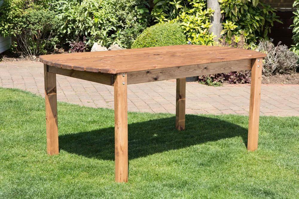 Small Rectangular Garden Table With Parasol Hole by Charles Taylor Trading