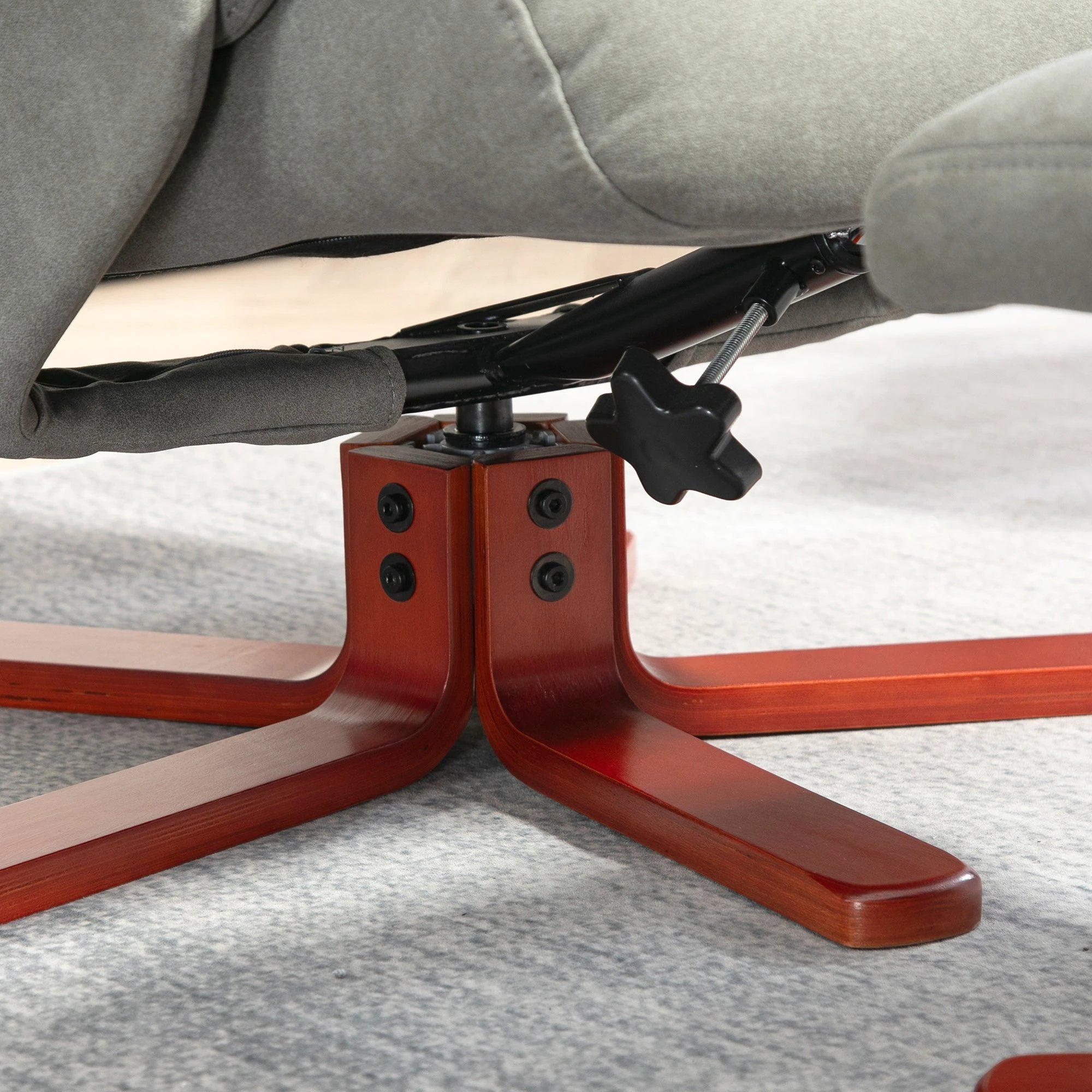 HOMCOM HOMCOM Recliner Chair with Footstool, Backrest Adjustable, Armchair - Recliner