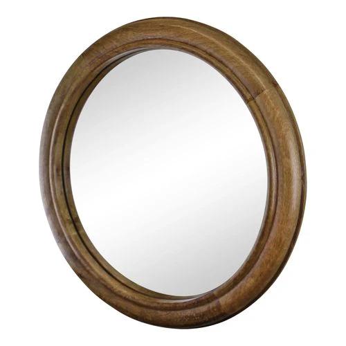 Country Cottage Mango Wood Circular Wall Mirror, 53cm - Mirror