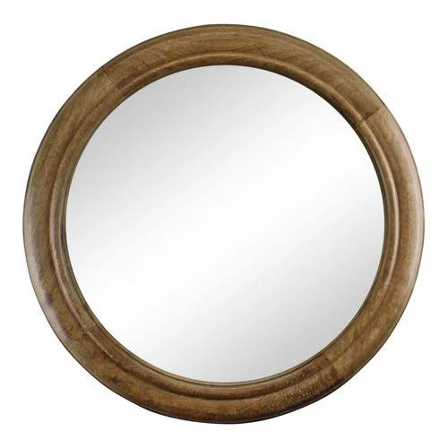 Country Cottage Mango Wood Circular Wall Mirror, 53cm - Mirror