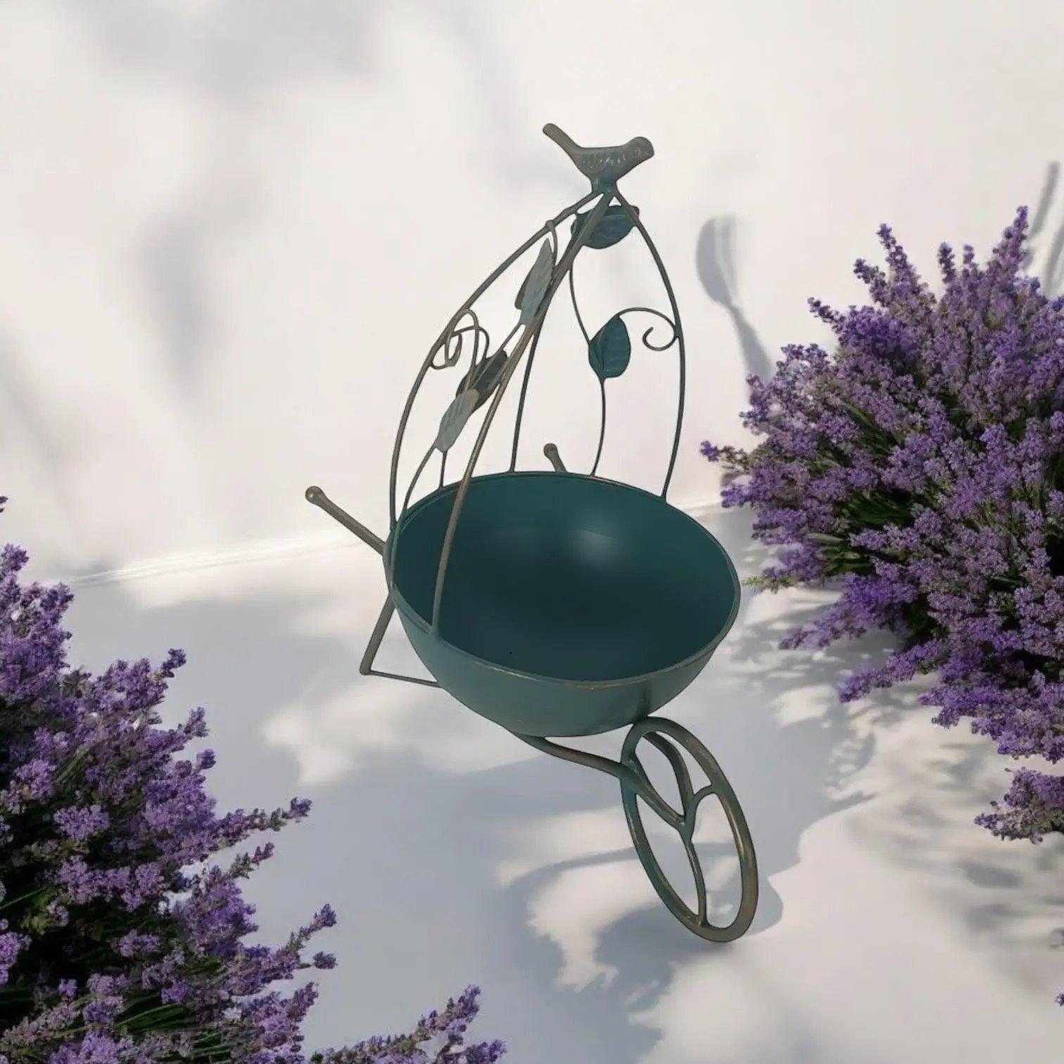 MSL 36CM BLUE METAL GARDEN PLANTER - Planters