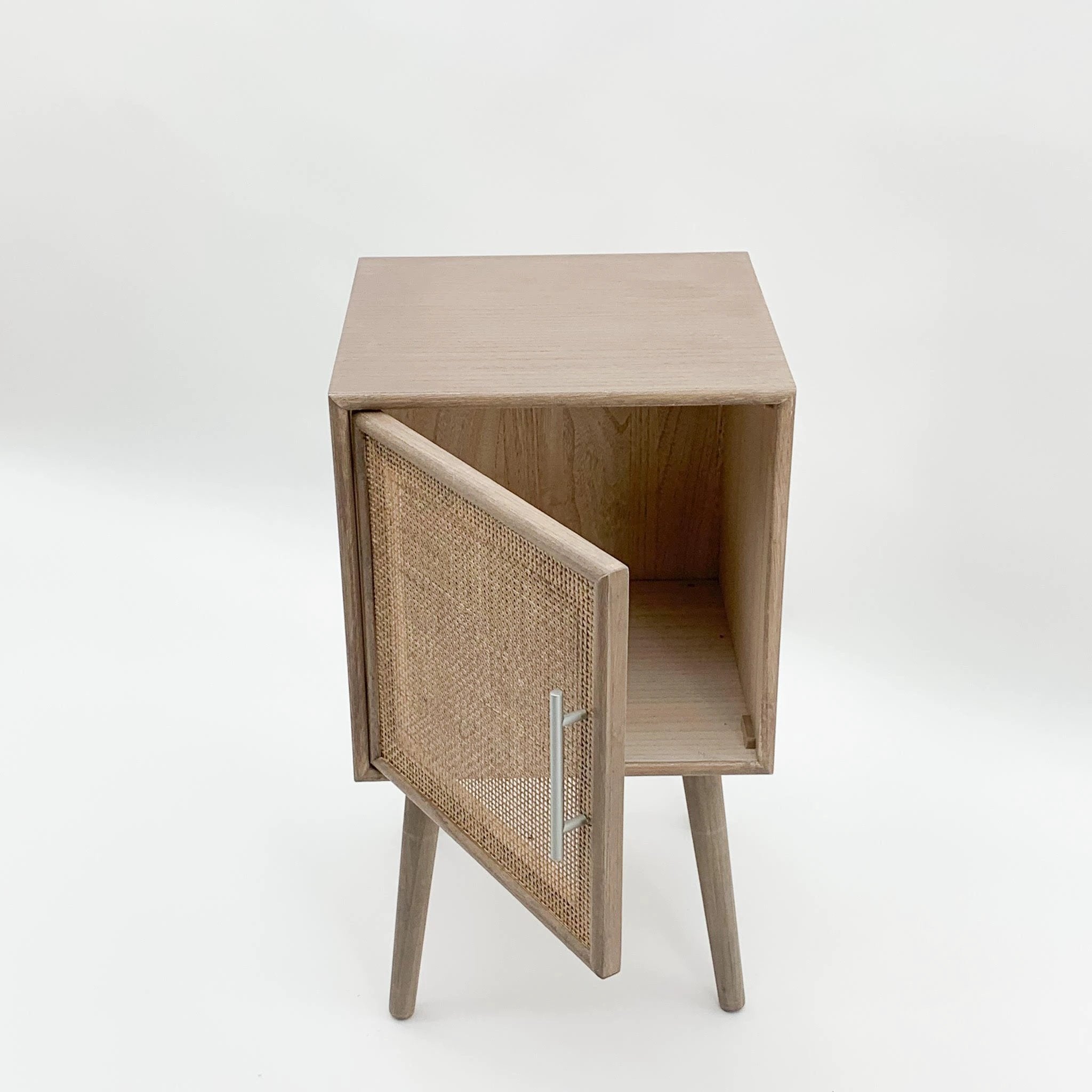 MSL Solid Wood Bedside Table 70cm Cane Front Bedroom - Bedside Table