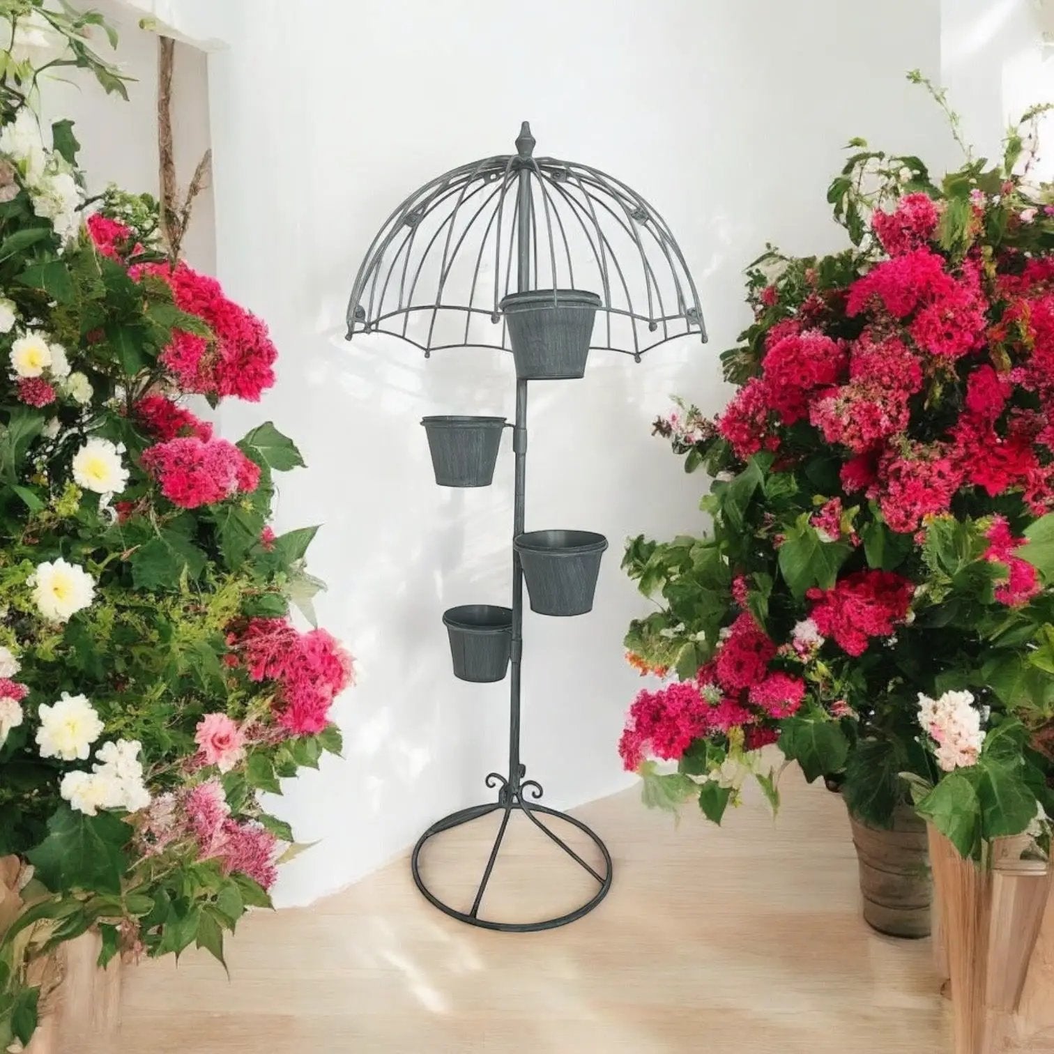 MSL 130CM GREY METAL GARDEN PLANTER - Planters