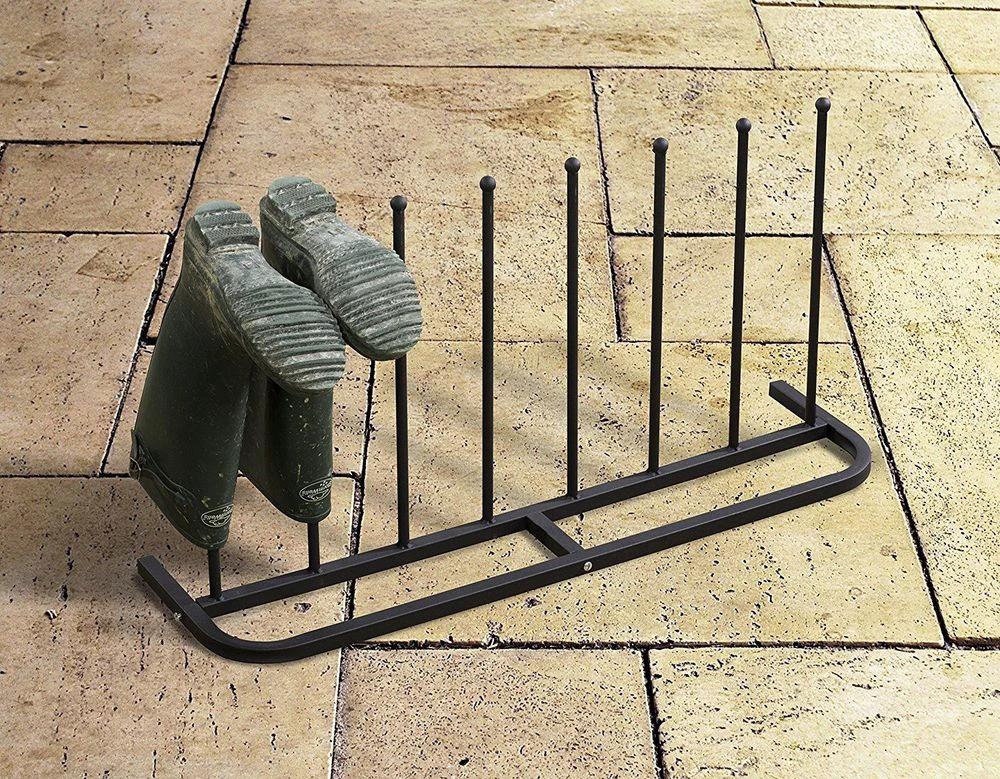4 Pair Black Boot Shoe Welly Stand Storage Organizer by Direct Online Houseware