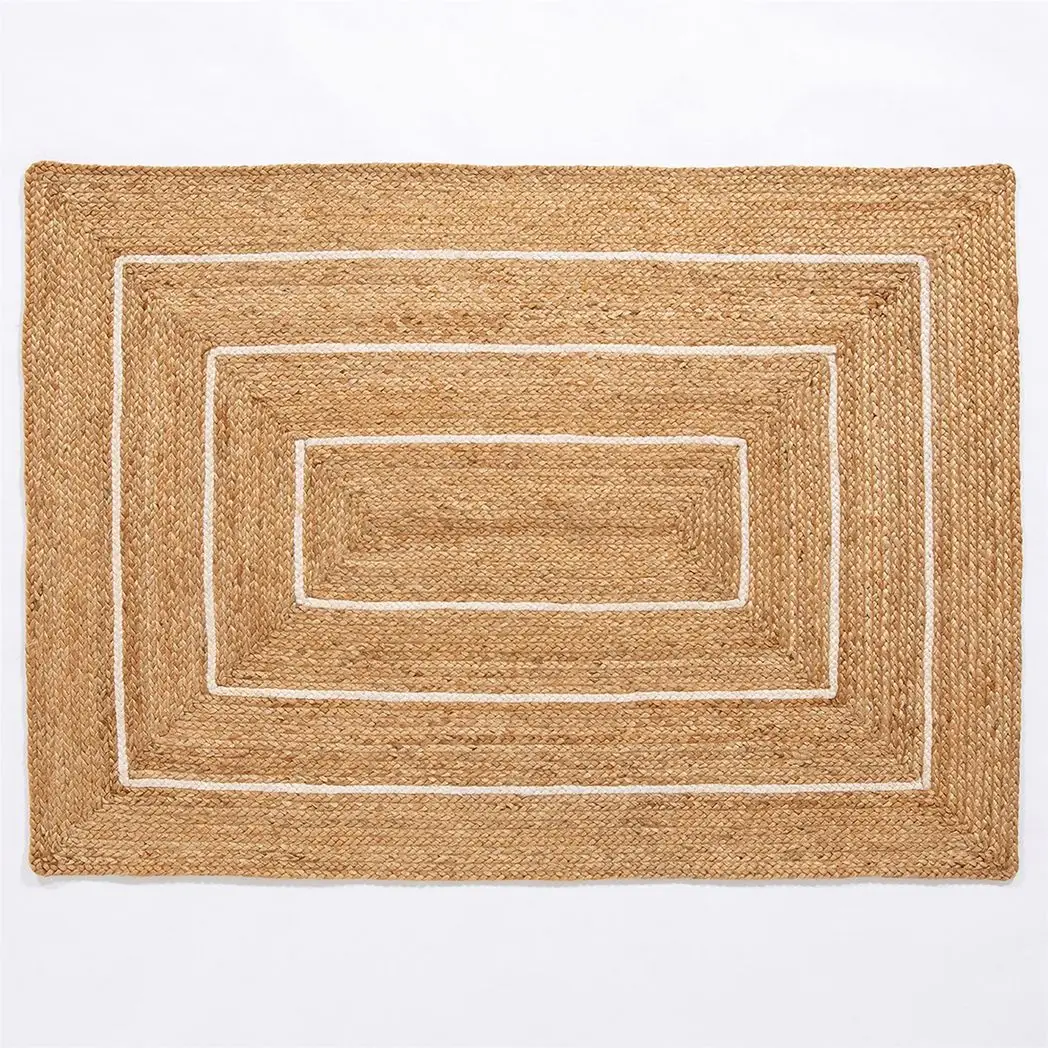 Esselle Home Prestbury Border Handbraided 120x170cm Natural Rug - Rug