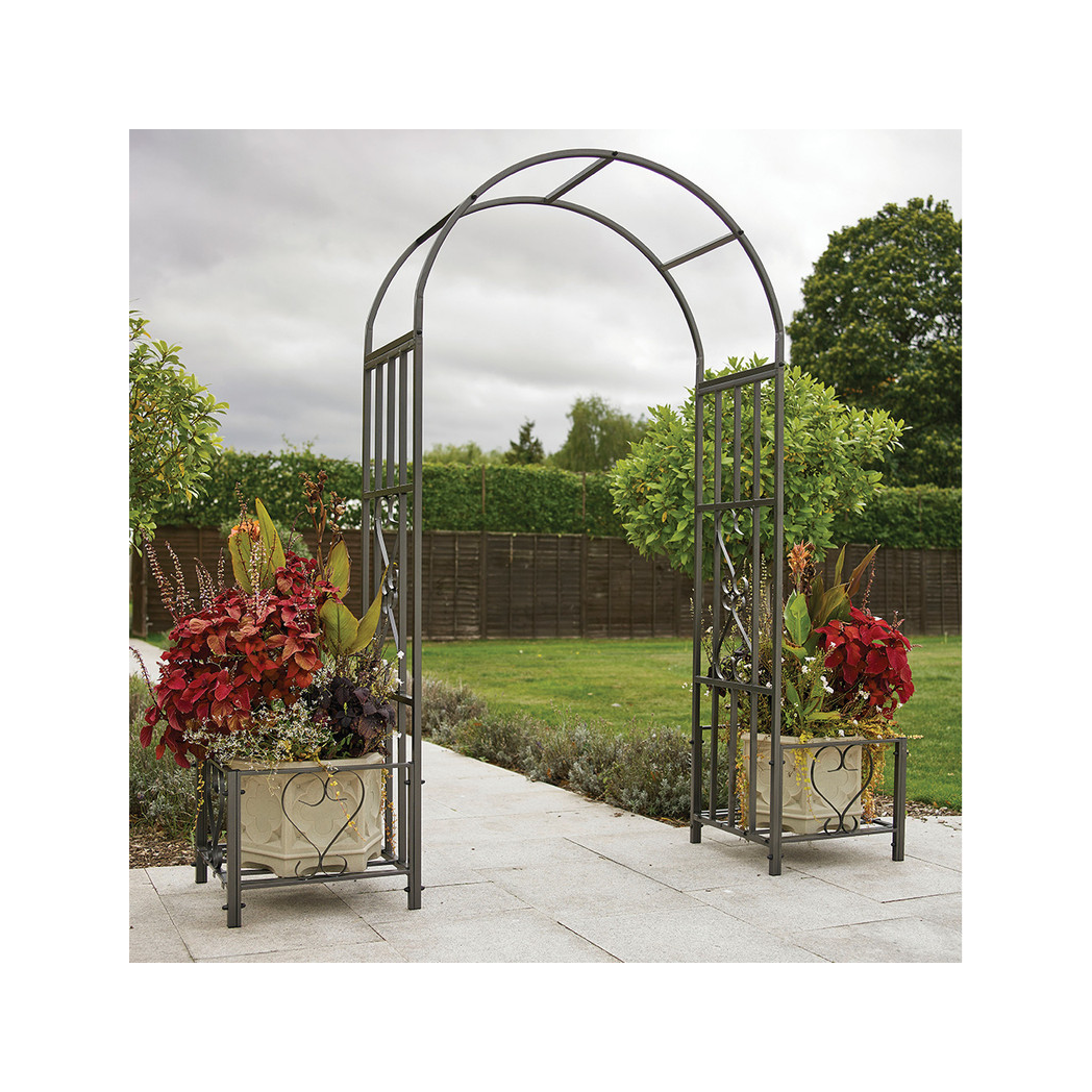 Greenhurst Huntingdon Arch Planters 114x50x204 Low Maint Garden - Planters