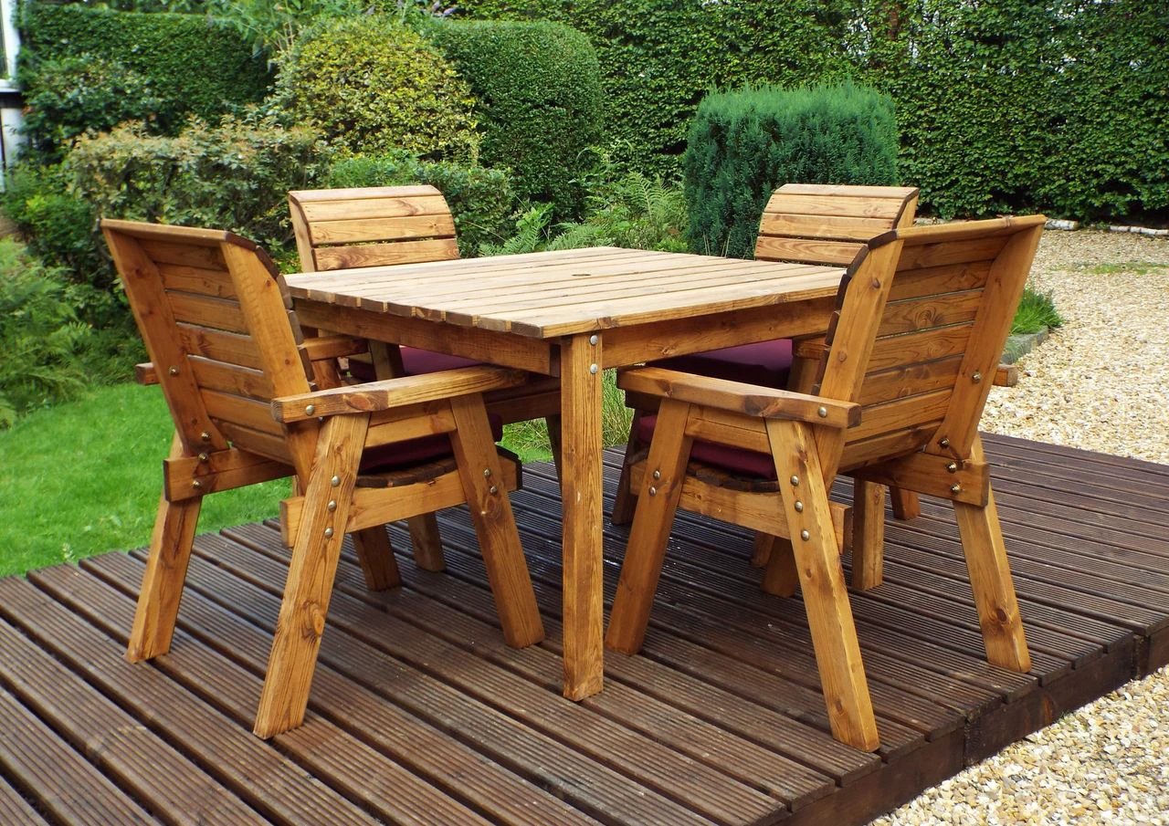 Four Seater Square Table Set by Charles Taylor Trading