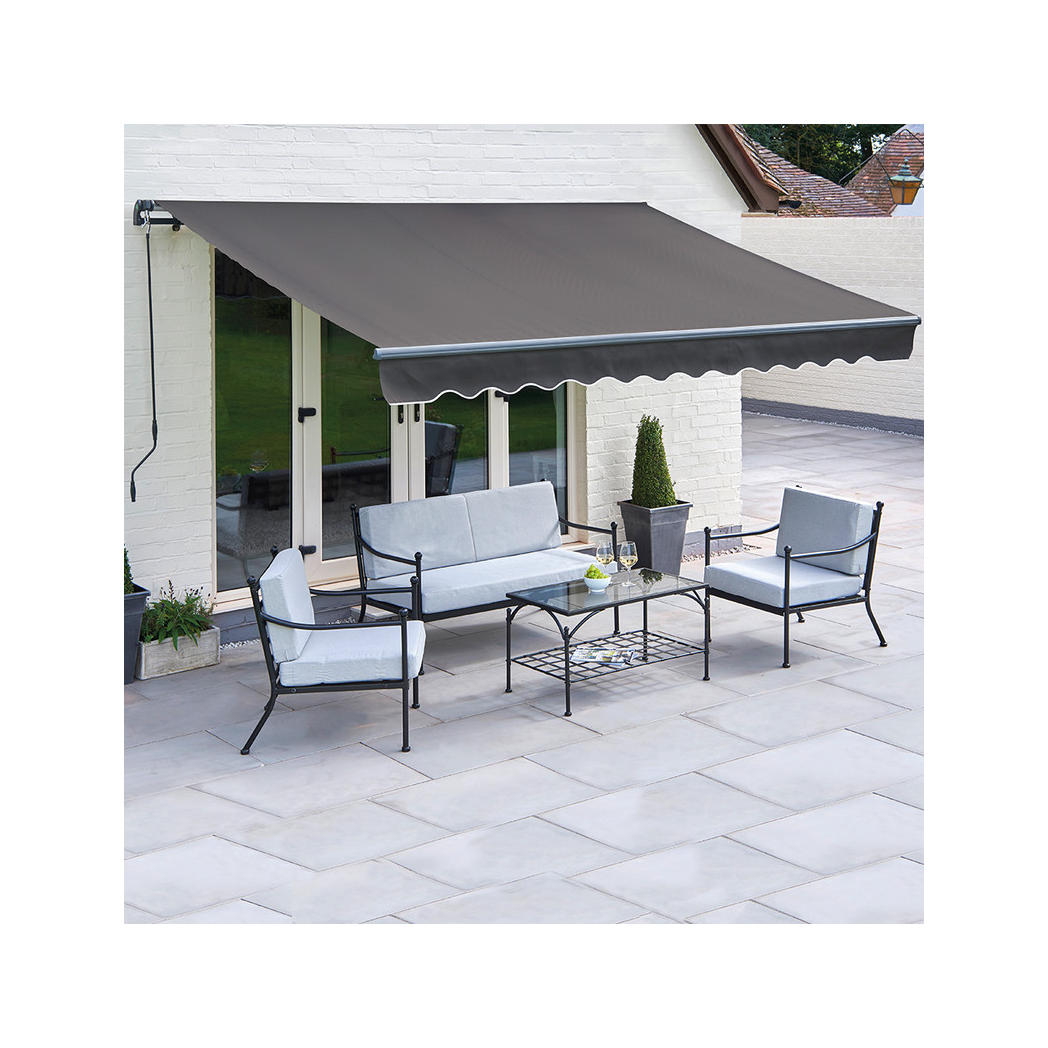 Greenhurst Greenhurst Awning 3m Charcoal Easy Fit Garden - Cover