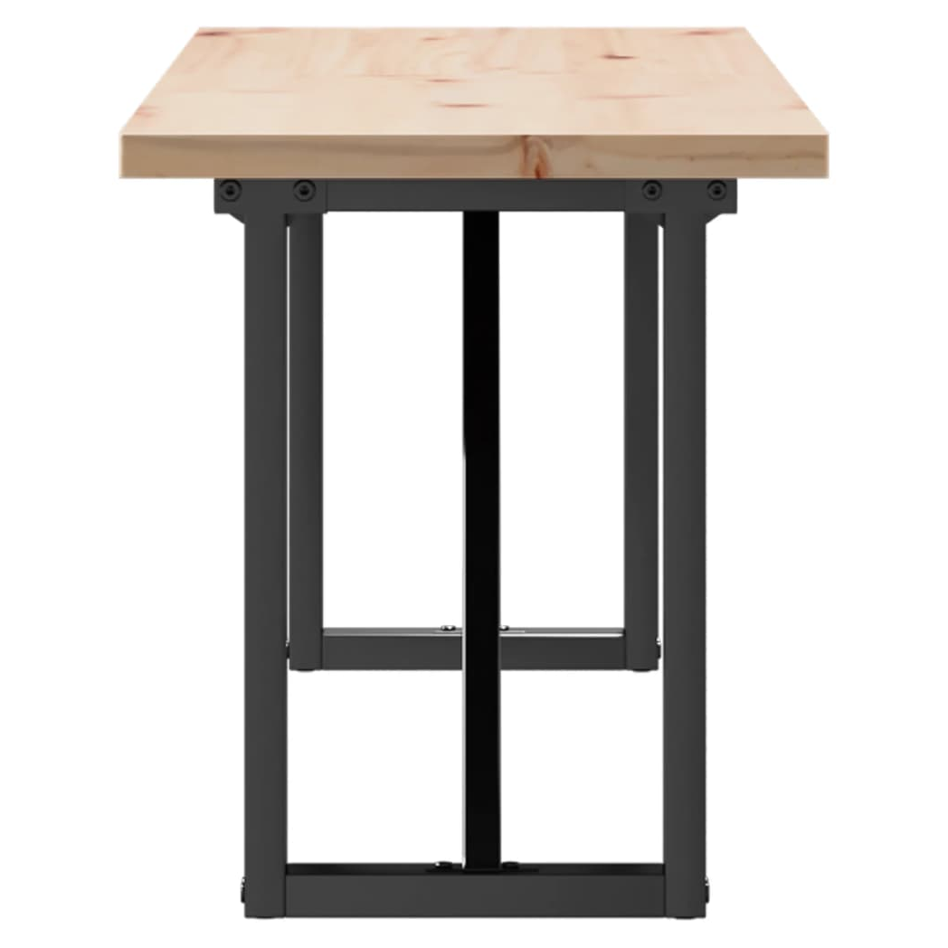 vidaXL VidaXL Coffee Table 160x40x45.5 cm O Frame Solid Pine Cast Iron Industrial Living Room - Coffee Table