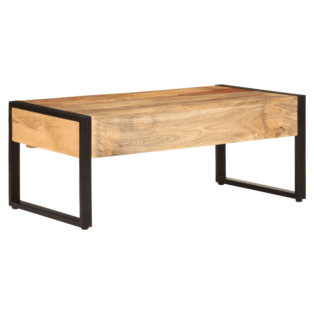 vidaXL VidaXL Coffee Table 100x54x40 Mango Wood Iron Living Room - Coffee Table