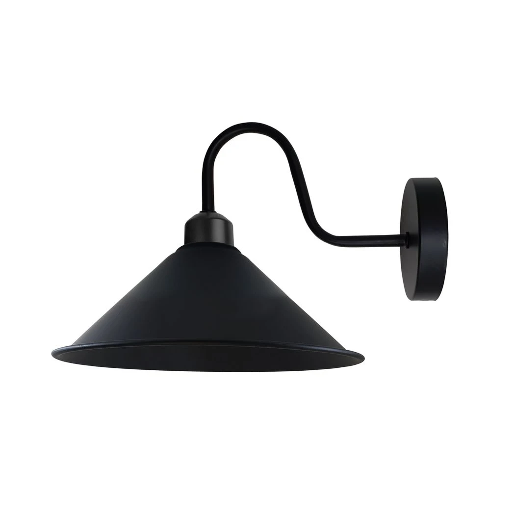 Premium Wall Sconce Compact Swan Neck Cone Shade Hallway by Un-branded