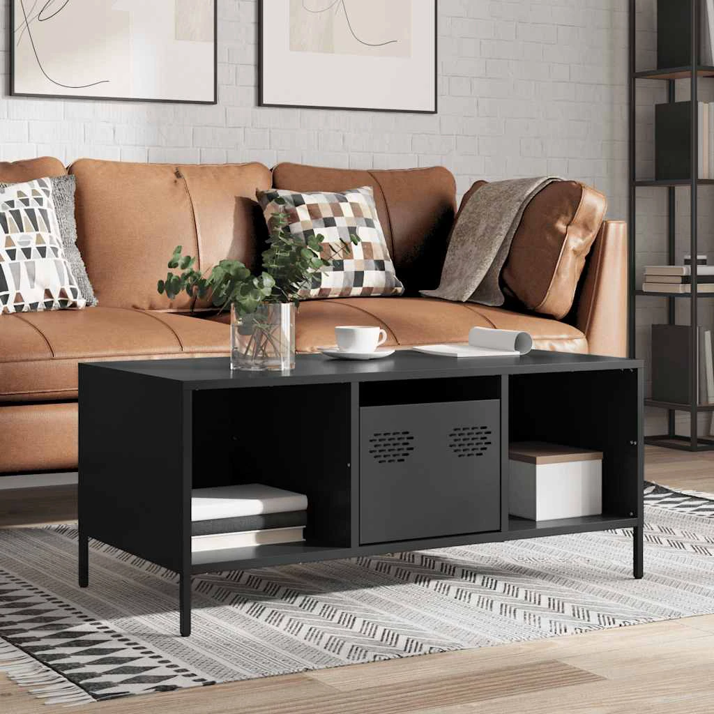 vidaXL Premium Grade VidaXL Coffee Table 101.5x50x43.5 Cm Cold Rolled Steel For Living Room - Coffee Table