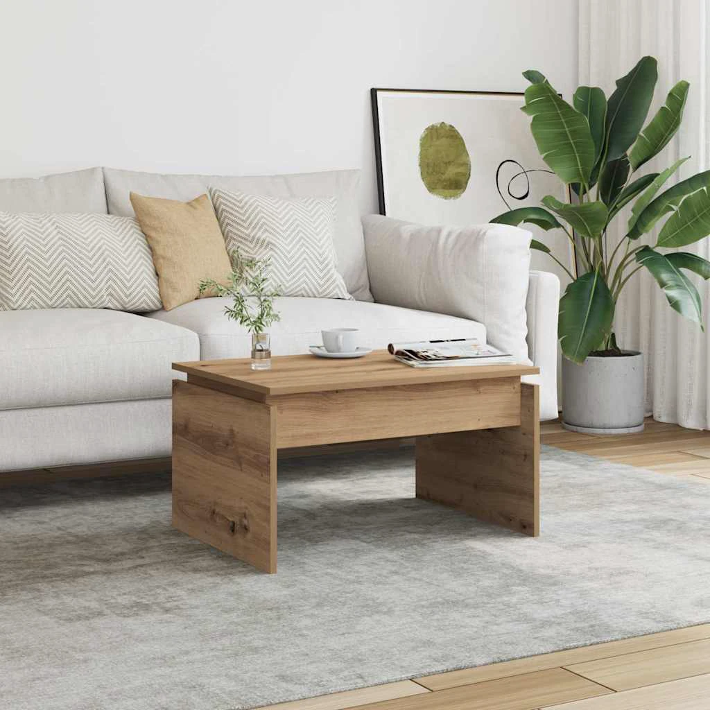 VidaXL Coffee Table 68x50x38 cm Engineered Wood Moisture Resistant Sturdy Frame Living Room by vidaXL