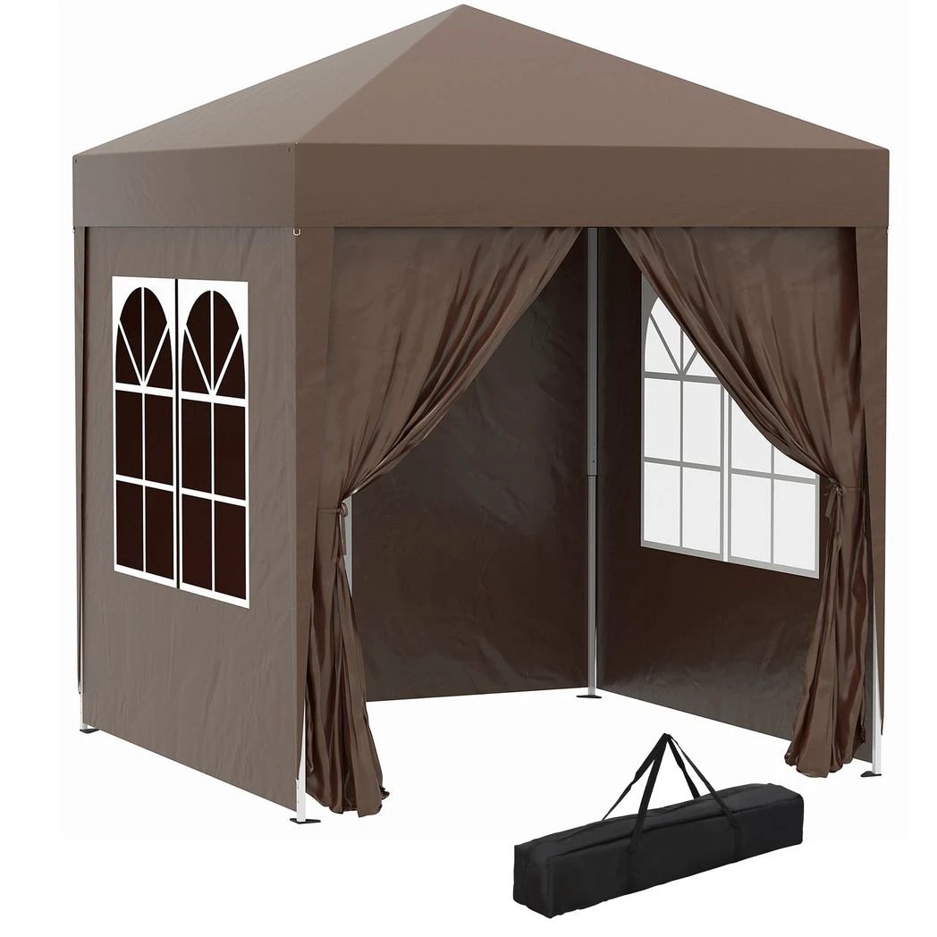 Outsunny 2x2m Garden Pop Up Gazebo Marquee Party Tent Wedding Awning Canopy - Gazebos