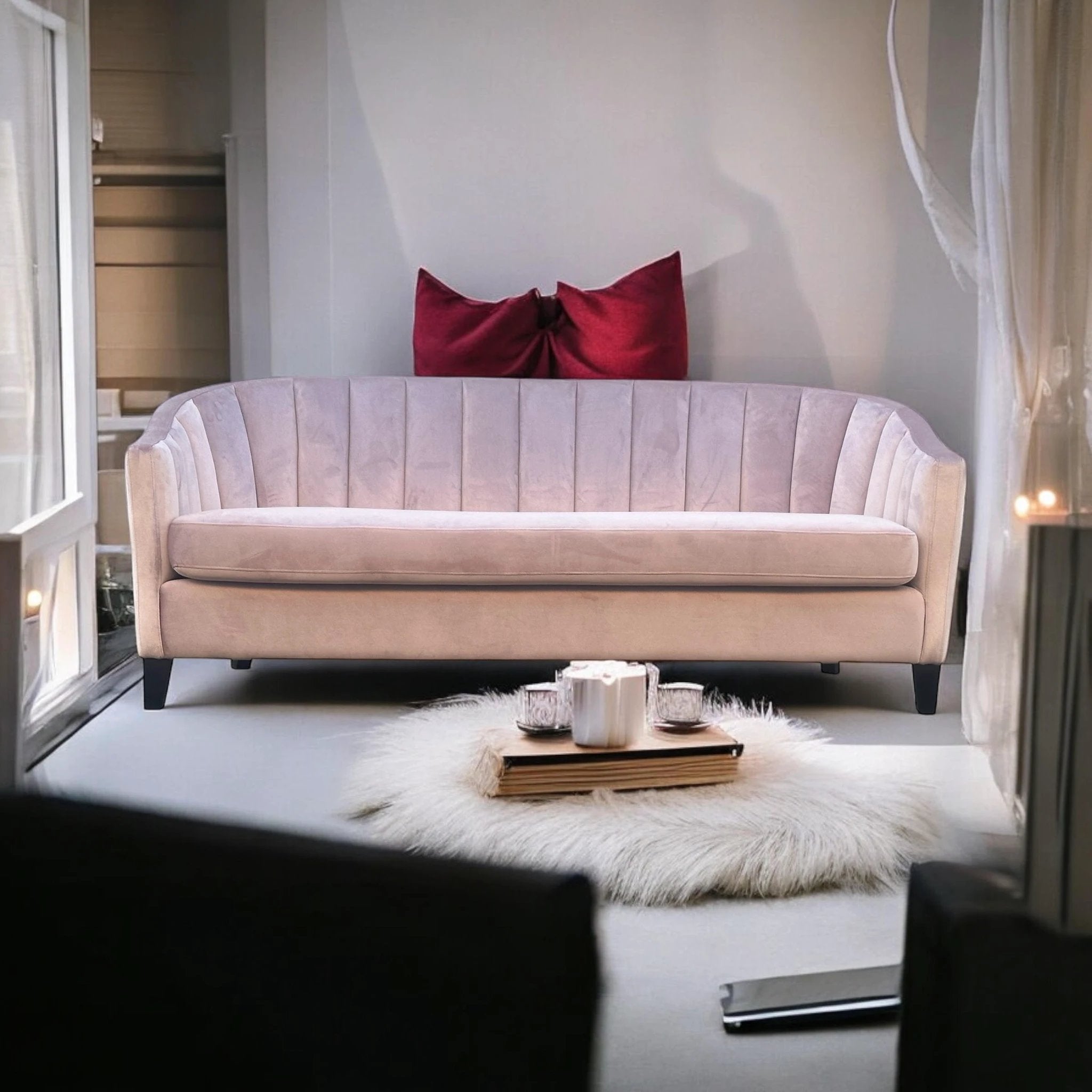 Lux Sofa 189cm Velvet Upholstery Living Room Decor by MSL