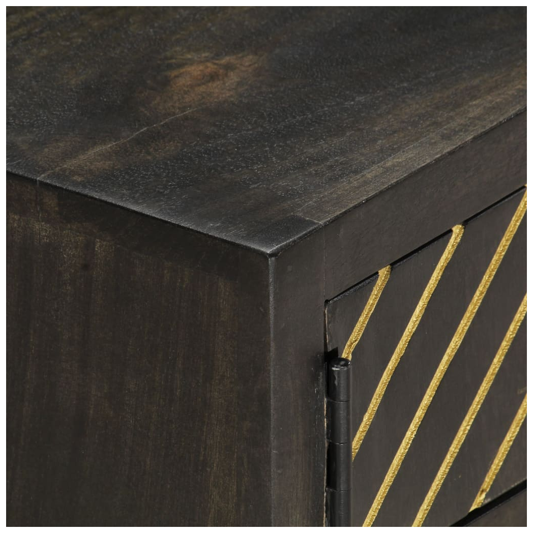 VidaXL Coffee Table 90x50x35 Black Gold Living by vidaXL