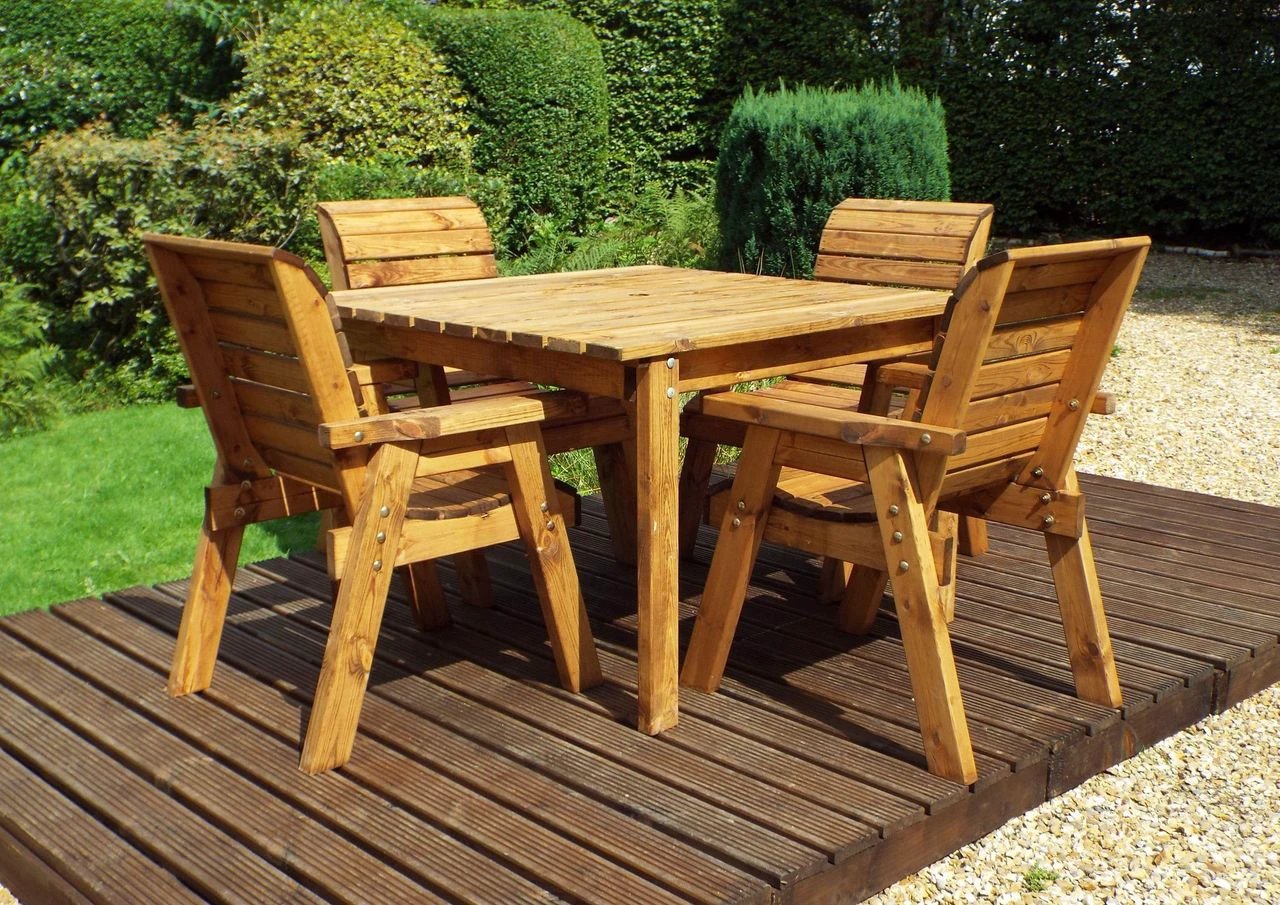 Charles Taylor Trading Four Seater Square Table Set - Garden Table