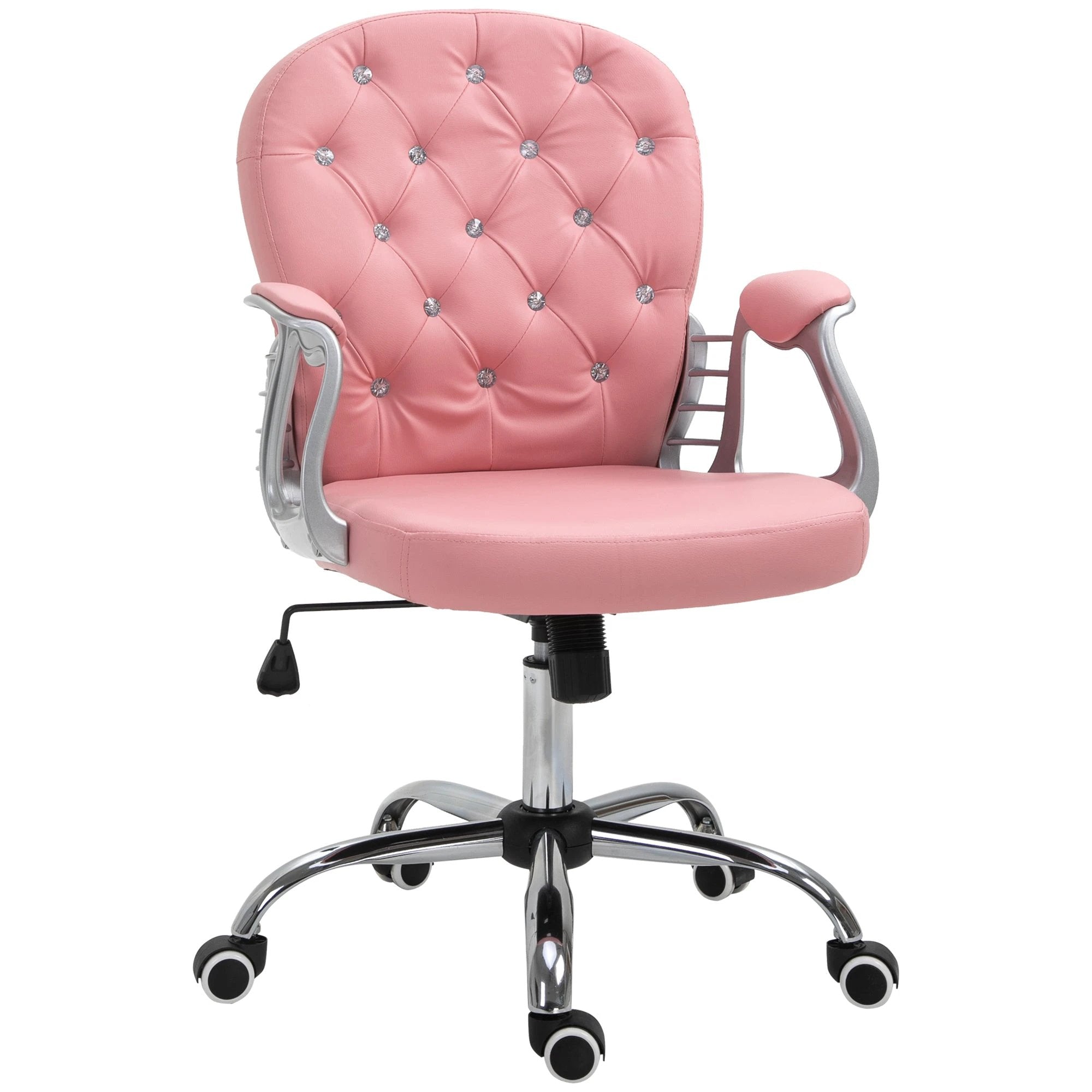Vinsetto Vinsetto Office Chair PU Diamante Padded Ergonomic 360° Swivel - Office Chair