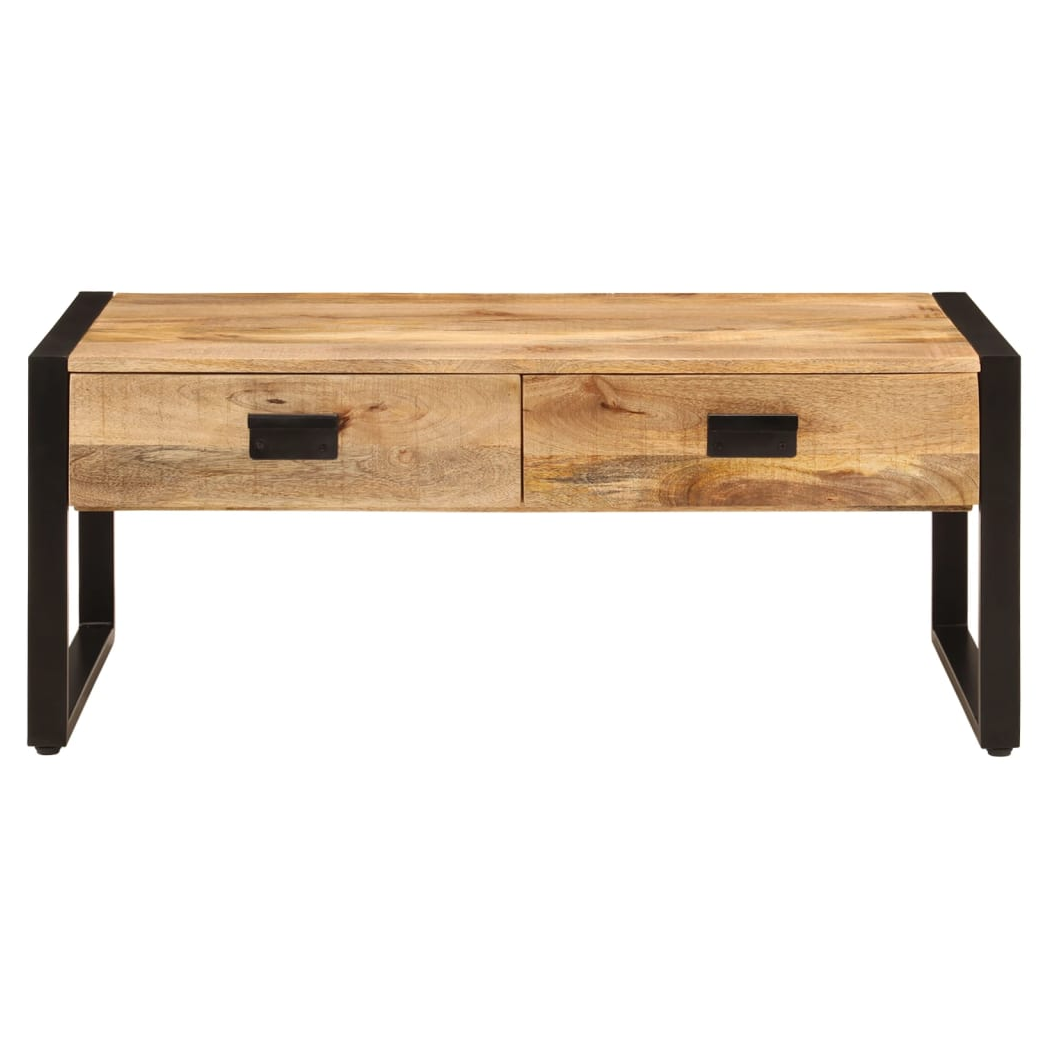 vidaXL VidaXL Coffee Table 100x54x40 Mango Wood Iron Living Room - Coffee Table