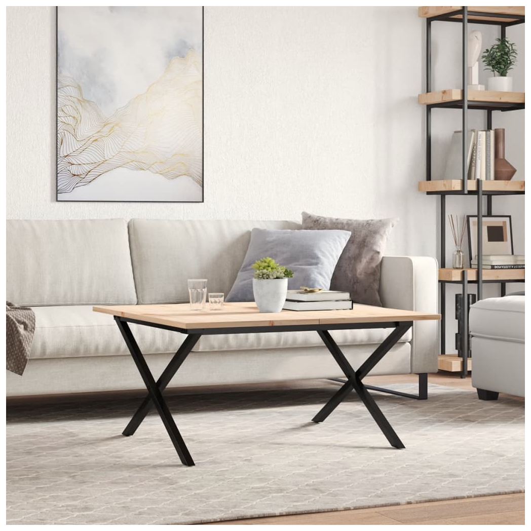 VidaXL Coffee Table 90x90x45 X-Frame Iron Home by vidaXL