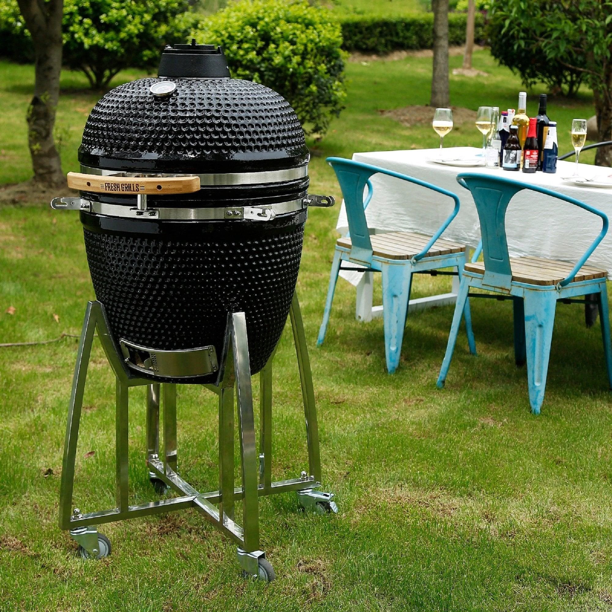 Monster Shop Fresh Grills Kamado Charcoal BBQ Grill 18" - Maxi -