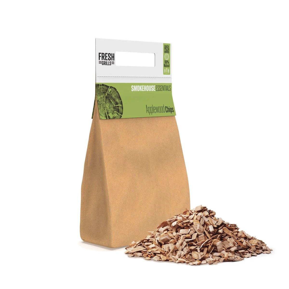 Monster Shop Fresh Grills Wood Chips for BBQ Grill, Wood Fired Pizza Oven, Kamado and Outdoor Smokers -