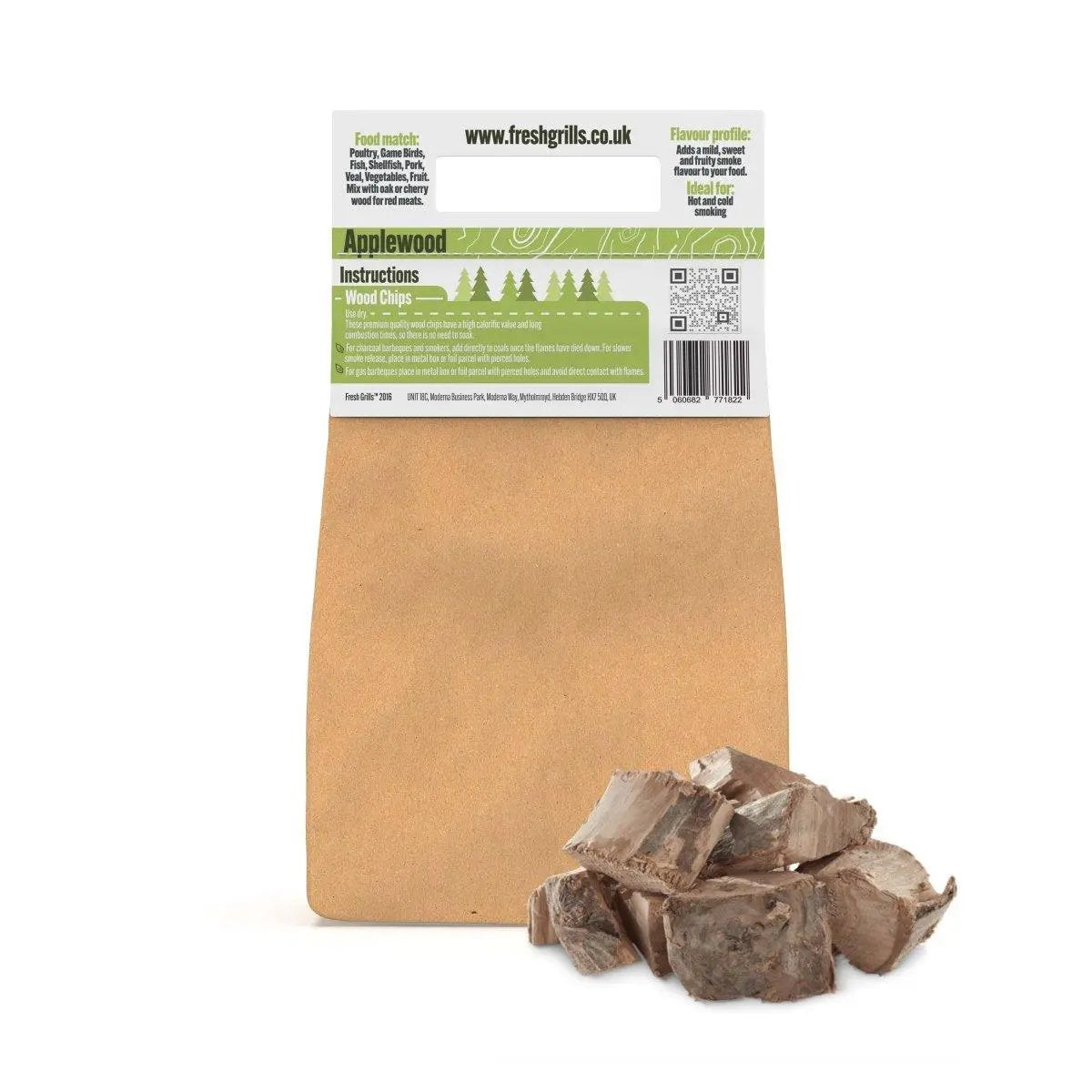 Monster Shop Fresh Grills Wood Chunks for BBQ Grill, Wood Fired Pizza Oven, Kamado and Outdoor Smokers - 1.5 kg -