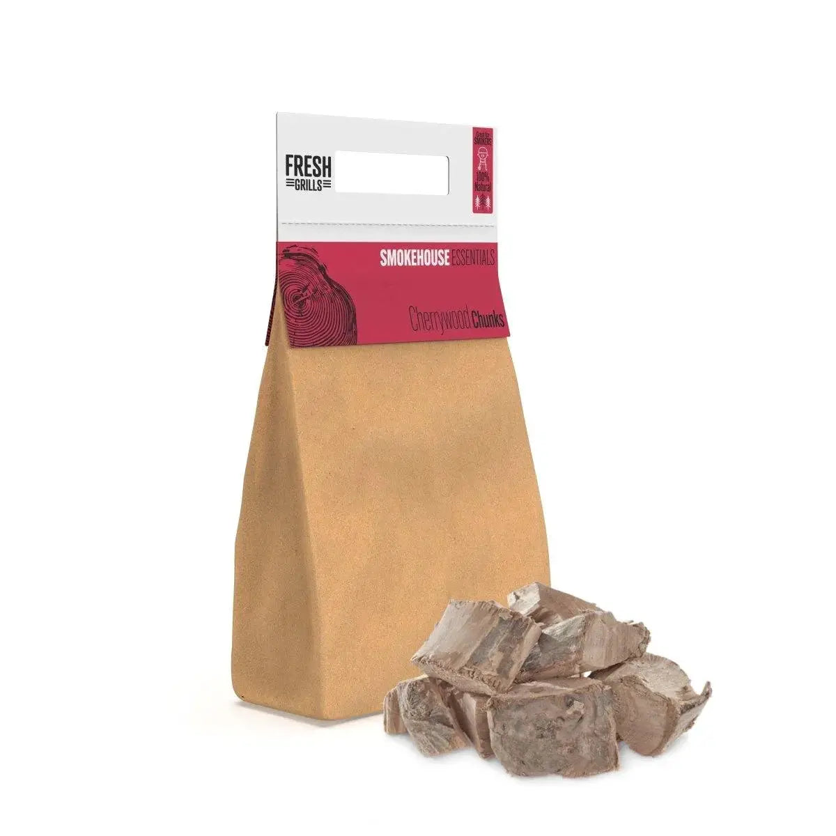 Monster Shop Fresh Grills Wood Chunks for BBQ Grill, Wood Fired Pizza Oven, Kamado and Outdoor Smokers - 1.5 kg -