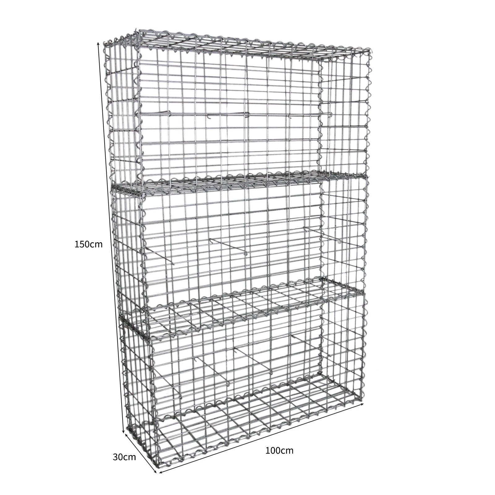 Monster Shop Gabion Baskets 100 x 50 x 30cm / 3 Pack -