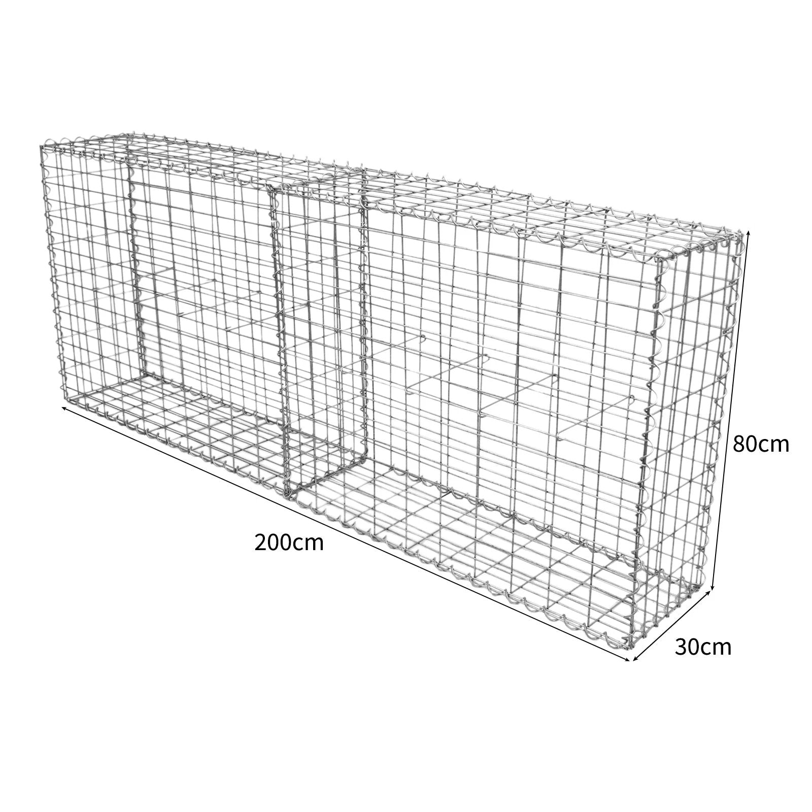 Monster Shop Gabion Baskets 100 x 80 x 30cm / 4 Pack -