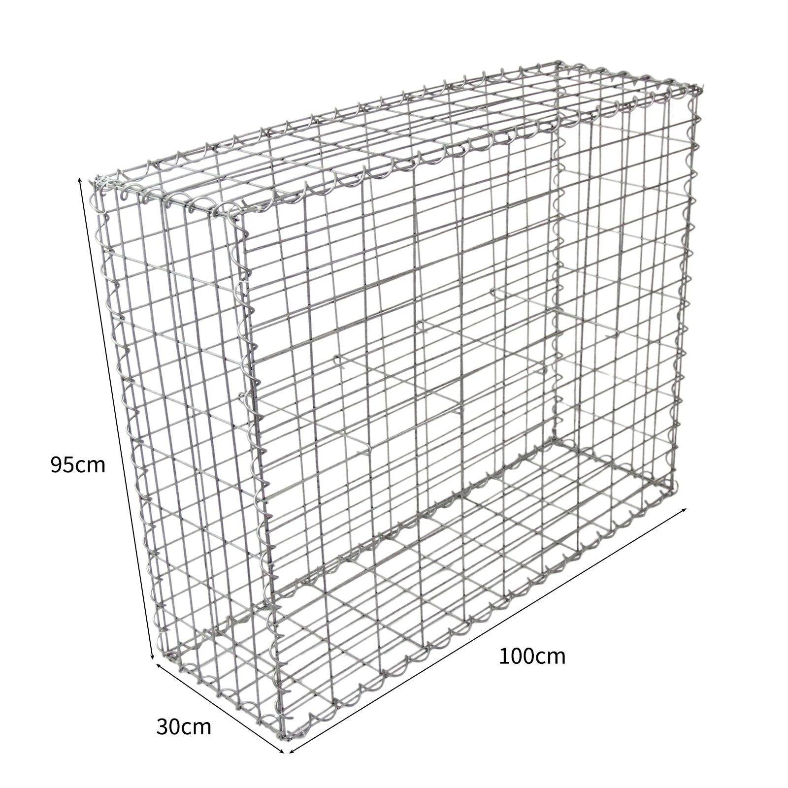 Gabion Baskets 100 x 95 x 30cm / 4 Pack by Monster Shop