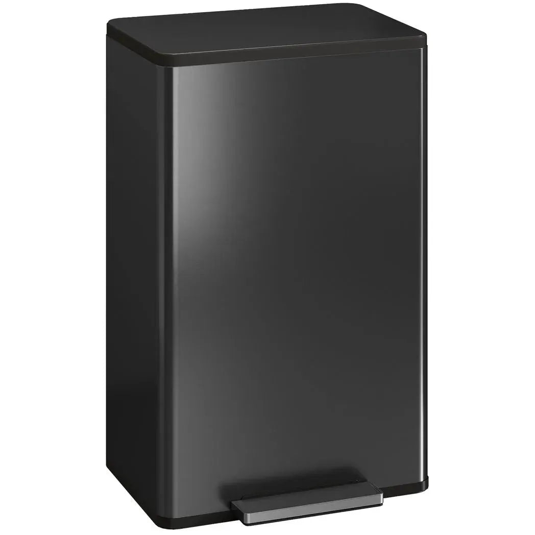 HOMCOM 45L Kitchen Bin, Pedal Bin with Soft-Close and Stay-Open Lid, Removable Inner Bucket, Odor Control for Kitchen, Office - from HOMCOM