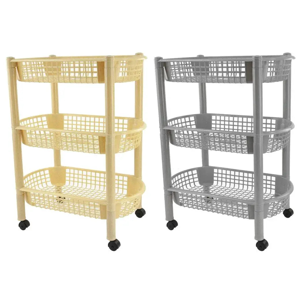 Plastic Kitchen Trolley Oval 3 Tier Fruit Veg - from MM HOMESTORES