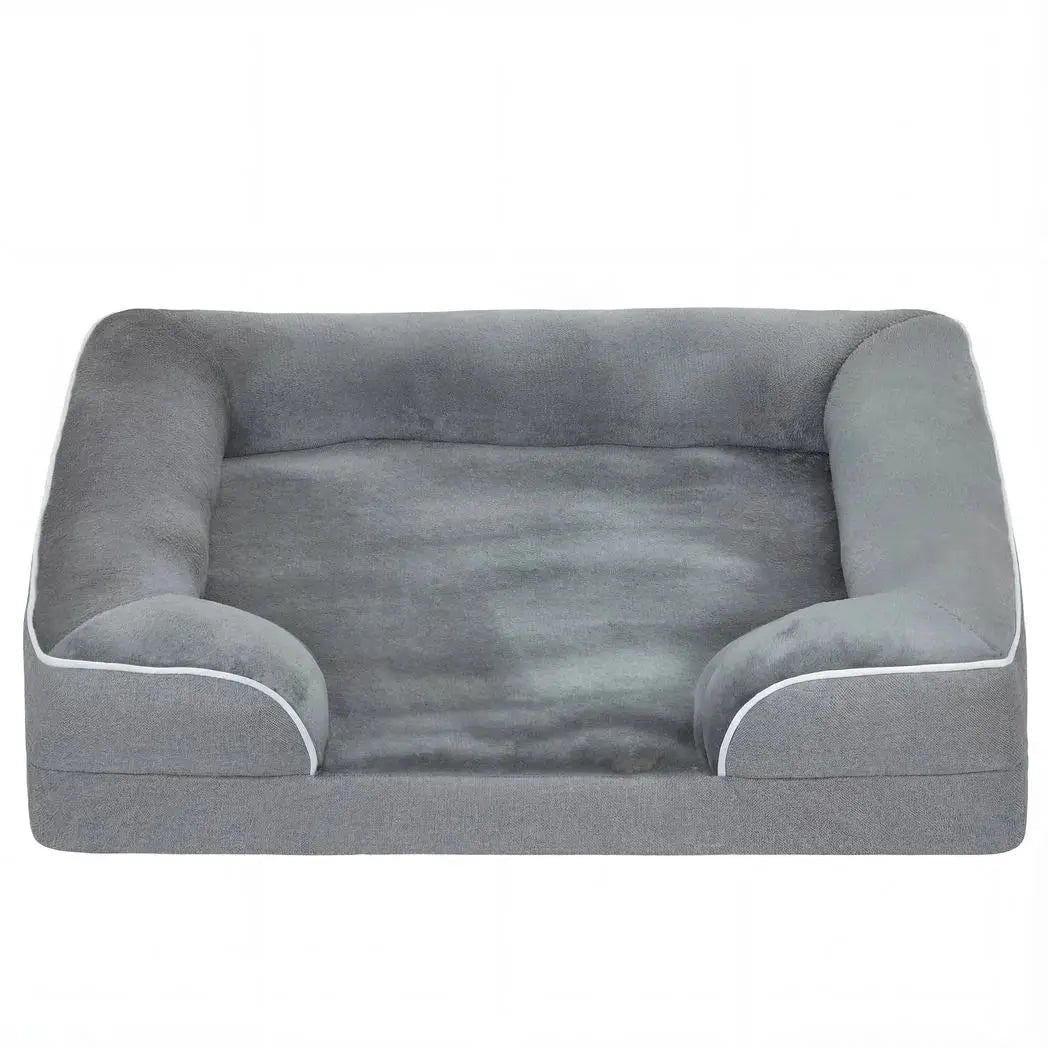 PawHut Dog Sofa Bed, Washable Pet Bed with Removable Cover and Non-Slip Bottom for Cats and Small Dogs, Grey - from PawHut