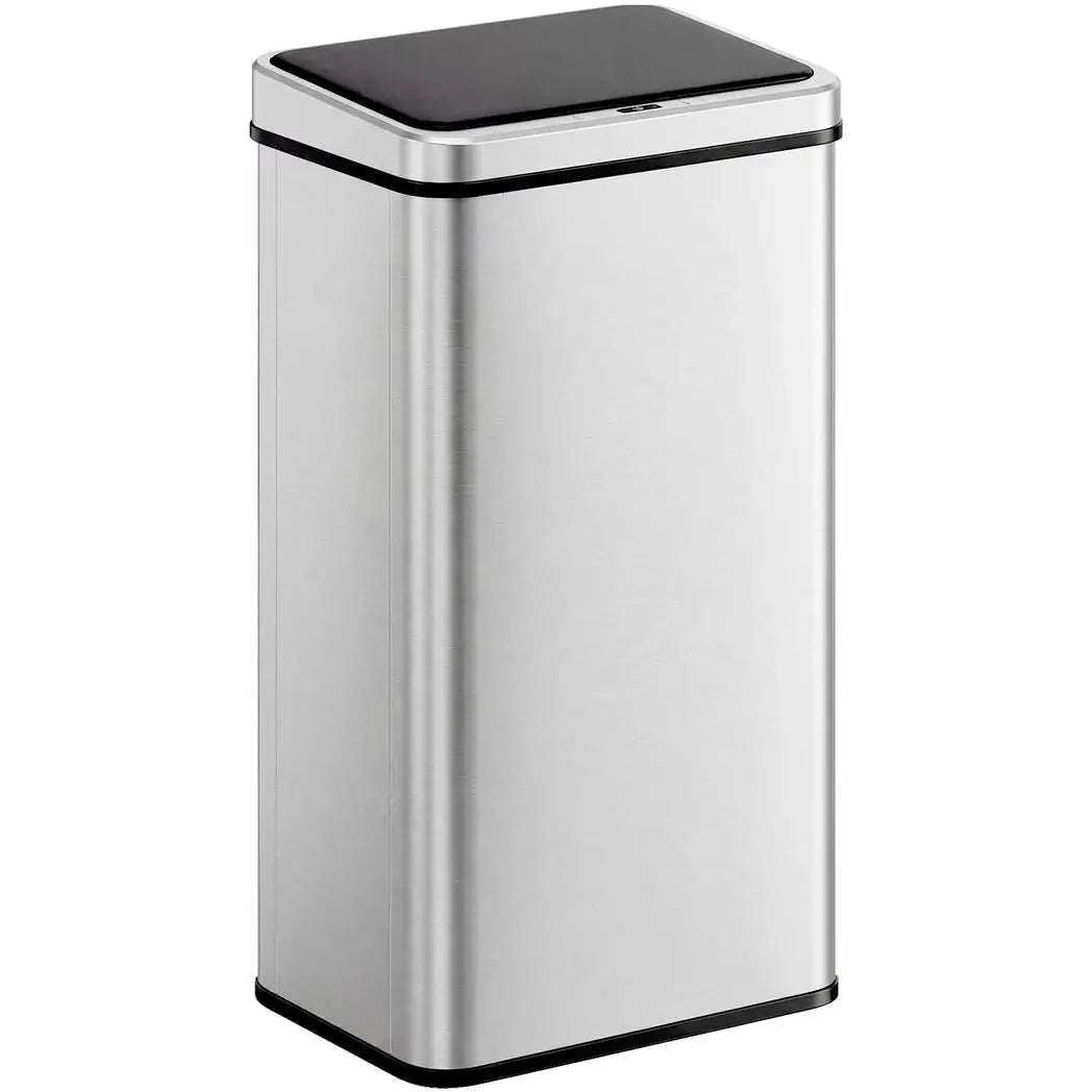 HOMCOM 50L Sensor Bin with Soft-Close Lid, Stainless Steel Automatic Touchless Motion Sensor Kitchen Bin, Silver Tone - from HOMCOM