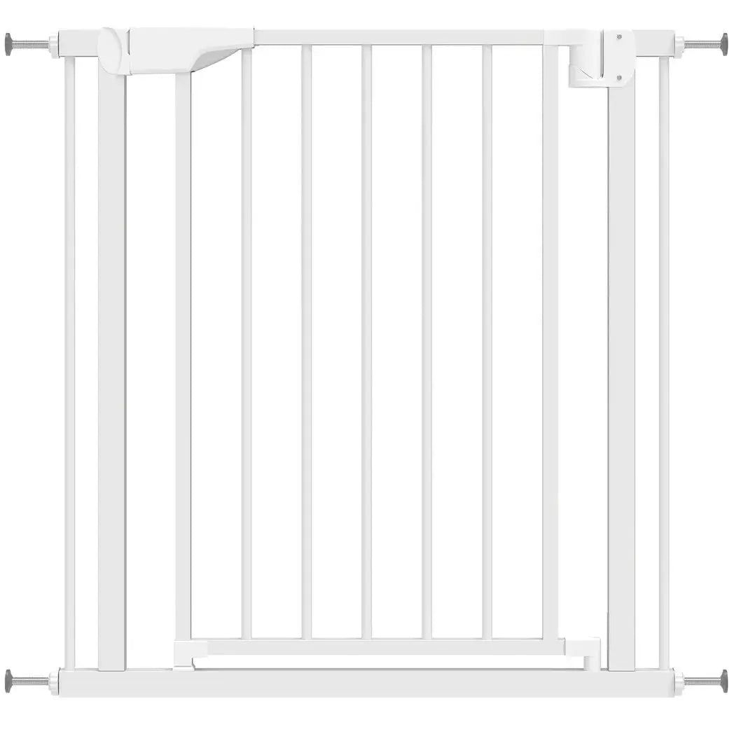 PawHut Baby Gate, Pet Safety Gate Pressure Fit, 76-81cm Wide with Two-Way Open, One-Hand Opening - from PawHut