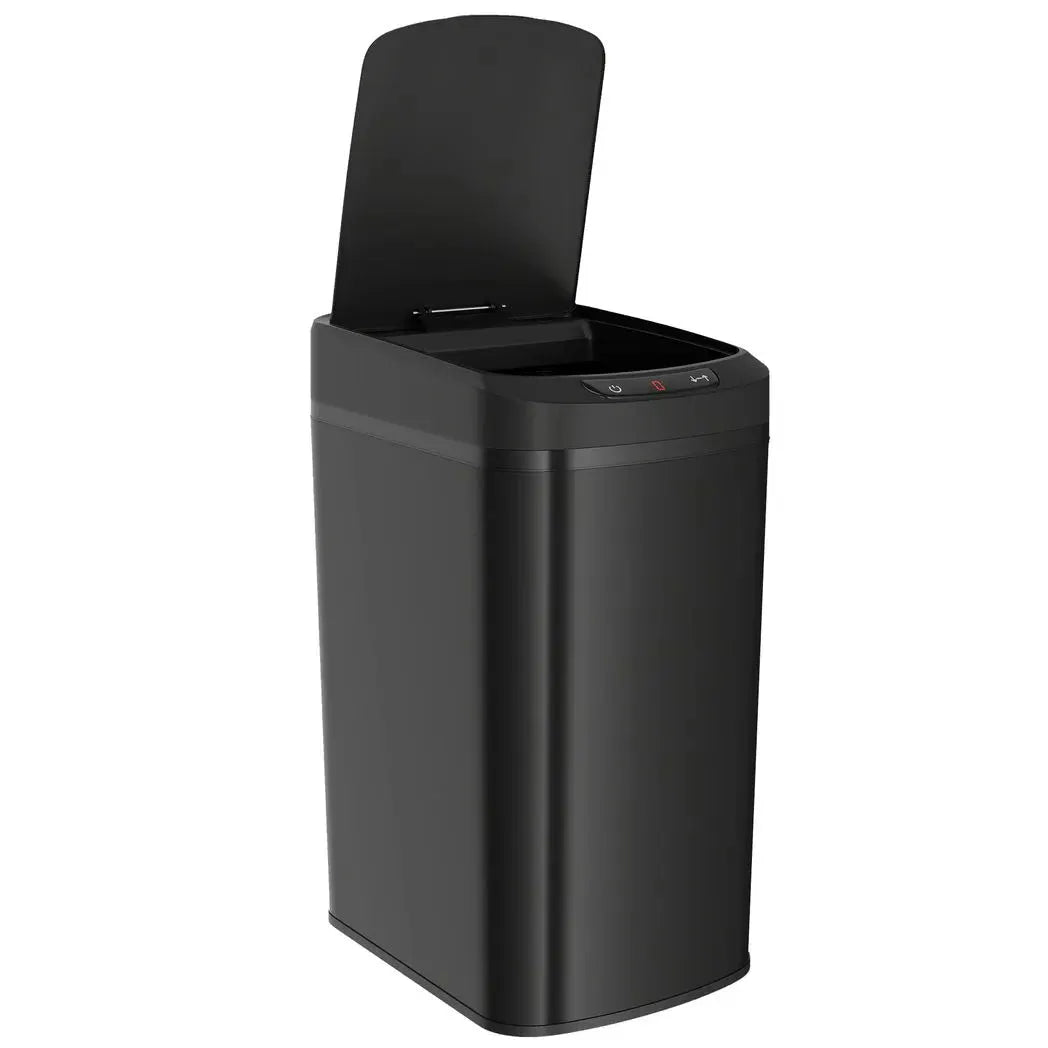 HOMCOM 12L Sensor Bin, Automatic Touchless Motion Sensor Kitchen Bin with Fingerprint Resistant Stainless Steel, Black - from HOMCOM