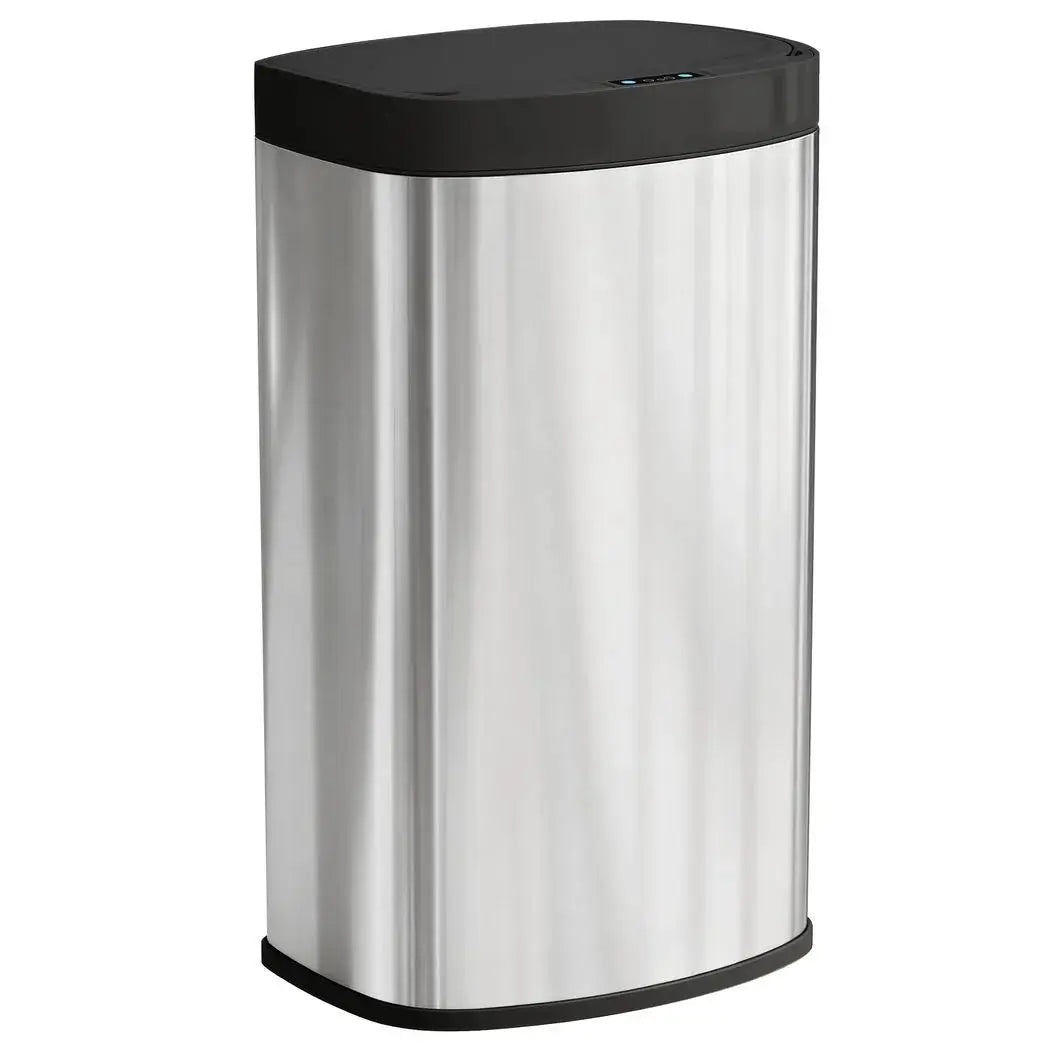 HOMCOM 55L Sensor Bin with Soft-Close Lid, Automatic Touchless Motion Sensor Kitchen Bin with Fingerprint Resistant Stainless Steel for Hygienic Gyms, Home Office Use, Silver Tone - from HOMCOM