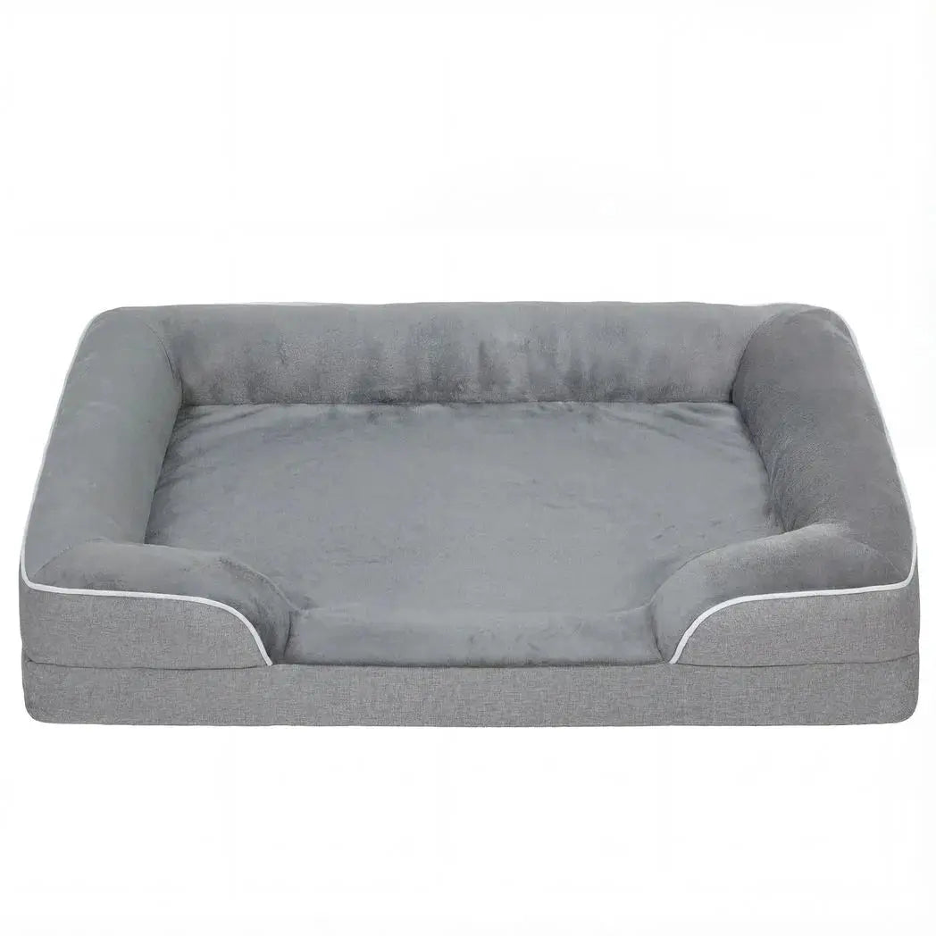 PawHut Dog Sofa Bed, Washable Pet Bed with Removable Cover and Non-Slip Bottom for Cats, Small and Medium Dogs, Grey - from PawHut