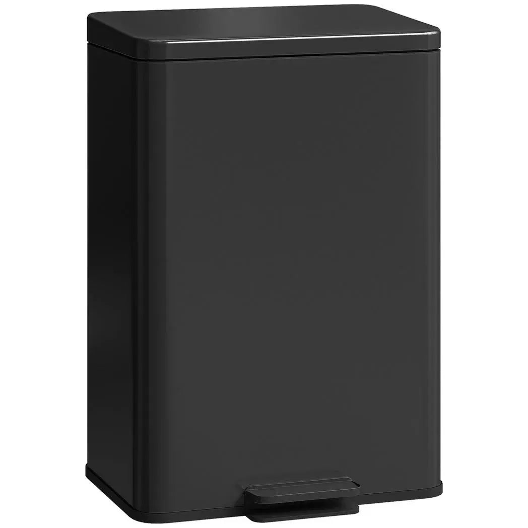 HOMCOM 20L Kitchen Bin with Soft-Close Lid and Stay-Open Function, Stainless Steel Pedal Bin with Removable Inner Bucket for Kitchen, Office, Home, Matte Black - from HOMCOM