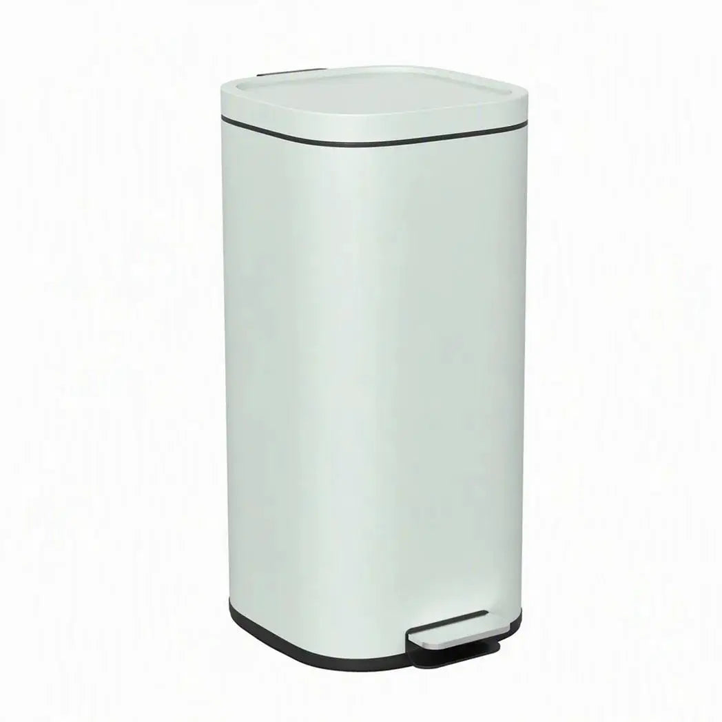 HOMCOM 30L Kitchen Bin, Compact Pedal Bin with Soft-Close and Stay-Open Lid, Removable Bucket for Kitchen, Home, Office, Green - from HOMCOM