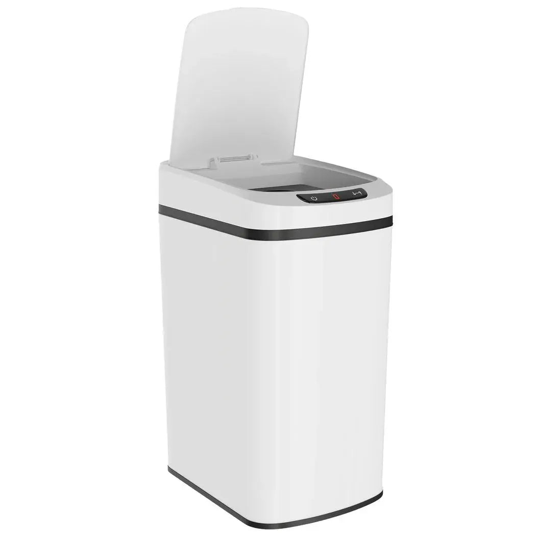 HOMCOM 12L Sensor Bin, Automatic Touchless Motion Sensor Kitchen Bin with Fingerprint Resistant Stainless Steel, White - from HOMCOM