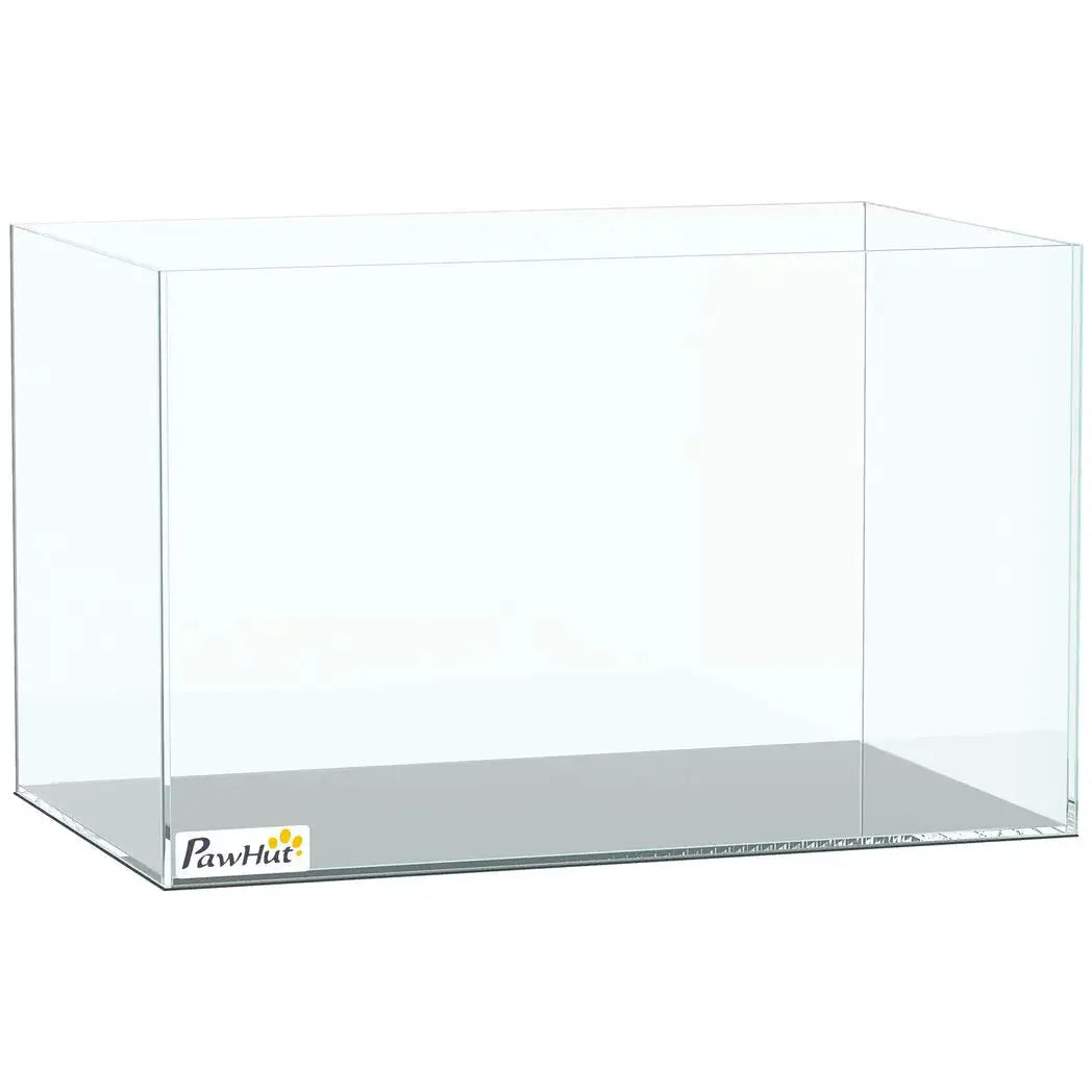 PawHut Fish Tank Bare Glass for DIY Glass Aquarium with Protective Base Mat 24L Transparent for Fish Shrimps - from PawHut