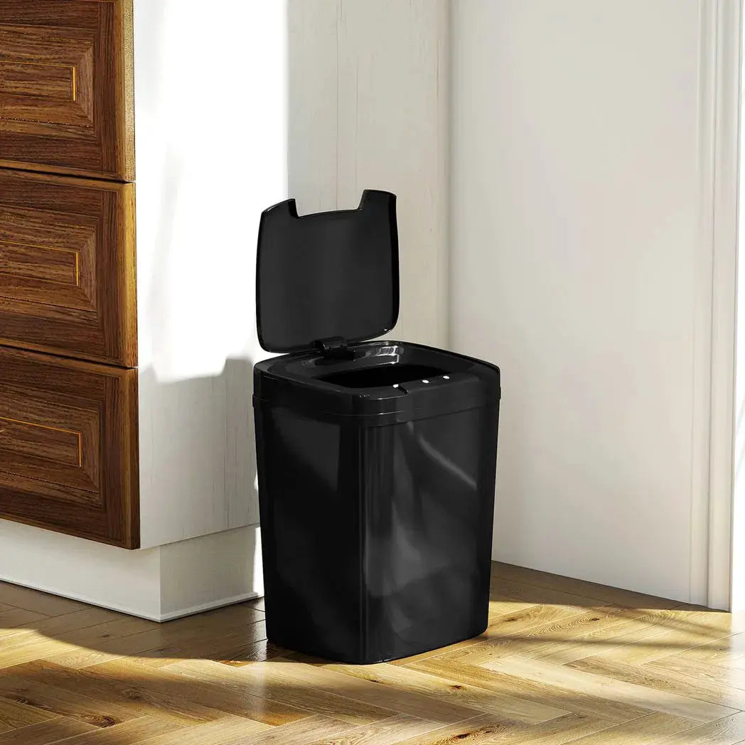 HOMCOM 15L Sensor Bin, Automatic Touchless Kitchen Bin, Easy Clean, Battery Operated for Home Office, Bedroom, Bathroom, Black - from HOMCOM