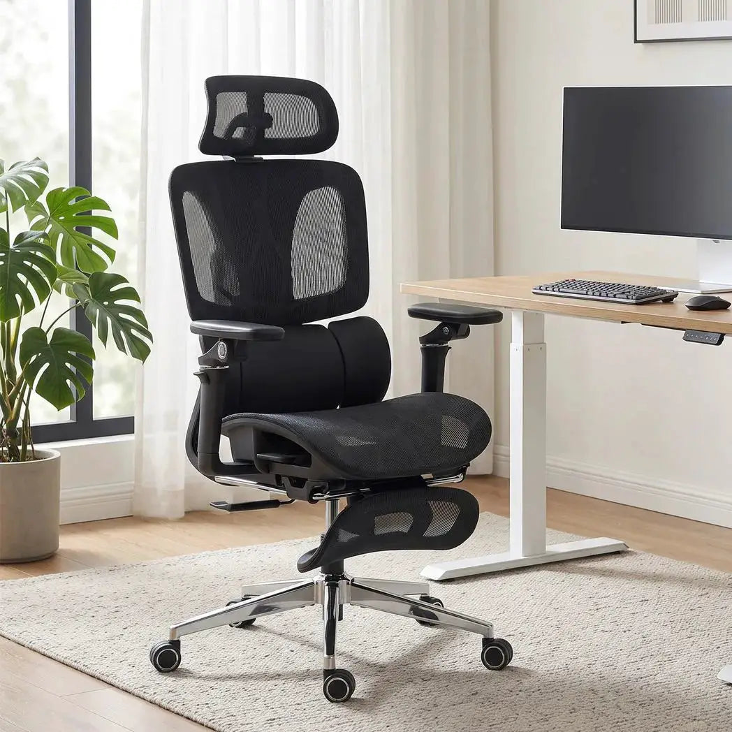 HOMCOM Ergonomic Office Chair, High Back Mesh Desk Chair, Black - from HOMCOM