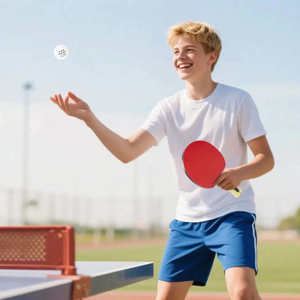 SPORTNOW Portable Table Tennis Set with Four Rackets, Eight Balls, Storage Case - from SPORTNOW