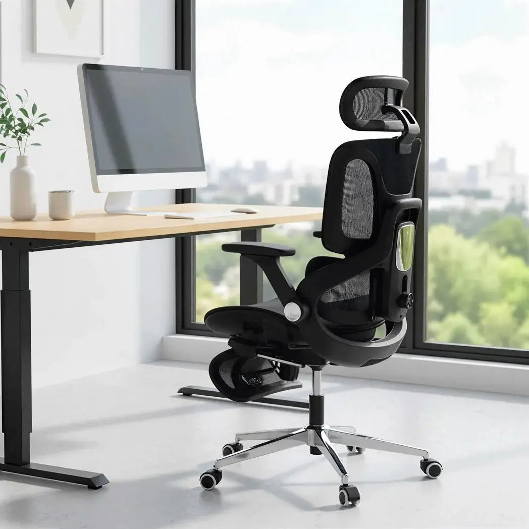 HOMCOM Ergonomic Office Chair, High Back Mesh Desk Chair, Black - from HOMCOM