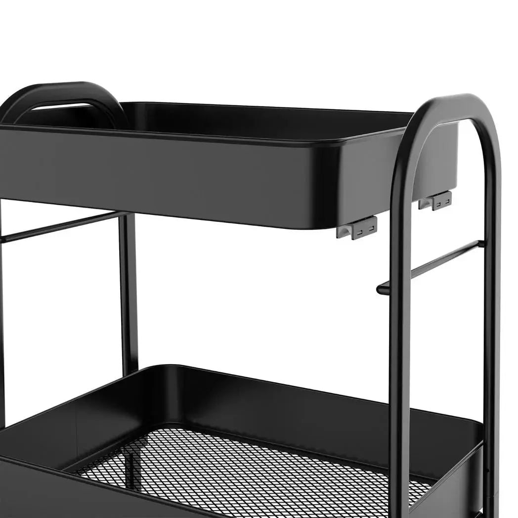 Sq Professional Durane Kitchen Trolley Storage Rack 3 Tier Black - from MM HOMESTORES